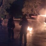 Explosão causa incêndio de grandes proporções no pátio da Seinfra em Goiânia